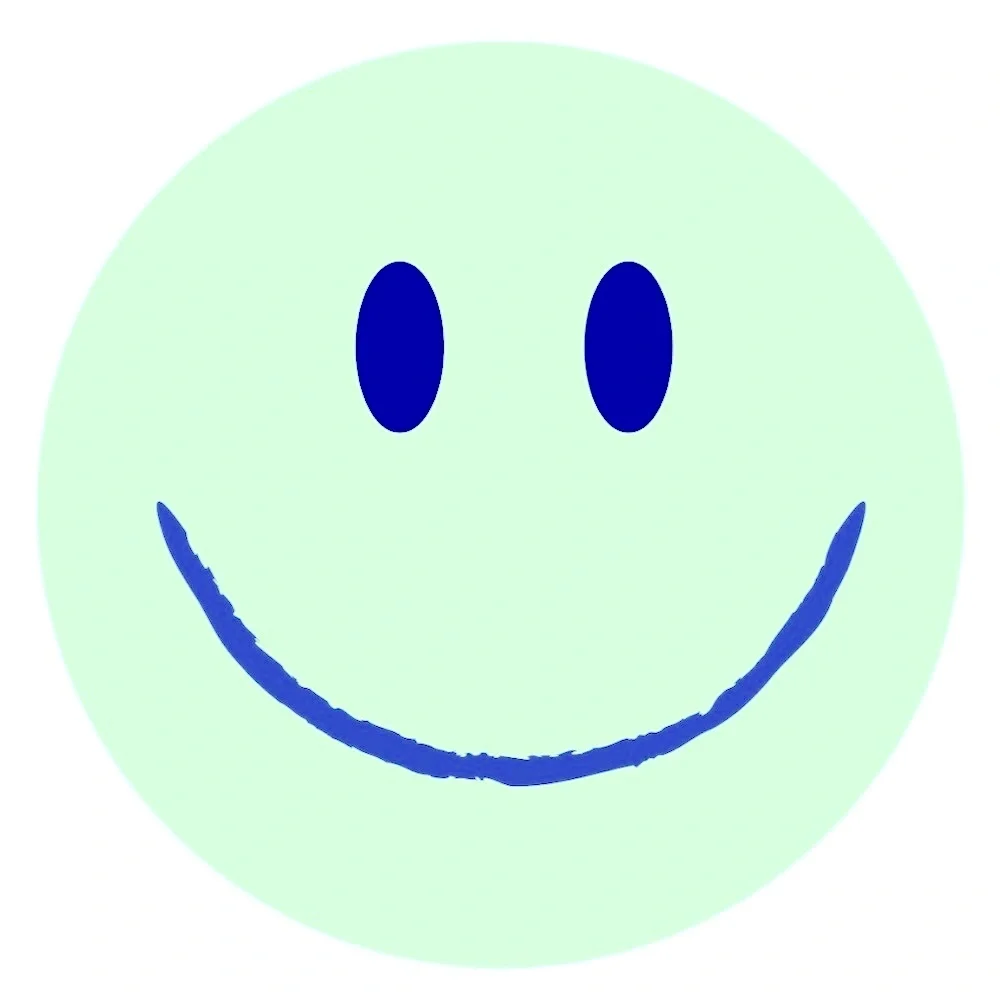 30 STICKERS - 2” ROUND - SMILE
